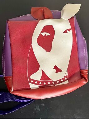 Little Packrats Kids Red and Purple Graphic Art Animal 3D Backpack